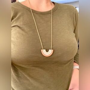 Handmade/Hand crafted polymer clay pendant necklace